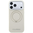 Dėklas Karl Lagerfeld Ring Stand 360 Saffiano Classic Logo MagSafe telefonui iPhone 18 Pro Max / 17 Pro Max - Smėlinis --...