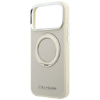Dėklas Karl Lagerfeld Ring Stand 360 Saffiano Classic Logo MagSafe telefonui iPhone 18 Pro Max / 17 Pro Max - Smėlinis --...