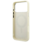 Dėklas Karl Lagerfeld Ring Stand 360 Saffiano Classic Logo MagSafe telefonui iPhone 18 Pro Max / 17 Pro Max - Smėlinis --...