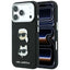 Dėklas Karl Lagerfeld Saffiano with Karl & Choupette Heads Pins & Logo telefonui iPhone 18 Pro / 17 Pro - Juodas --...