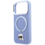 Dėklas Karl Lagerfeld su 360 žiediniu stovu ir Karl galvos smeigtuku MagSafe, skirtas iPhone 18 Pro Max / 17 Pro Max -...
