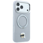 Dėklas Karl Lagerfeld su žiediniu stovu 360 Karl Head smeigtuku MagSafe telefonams iPhone 18 Pro Max / 17 Pro Max -...