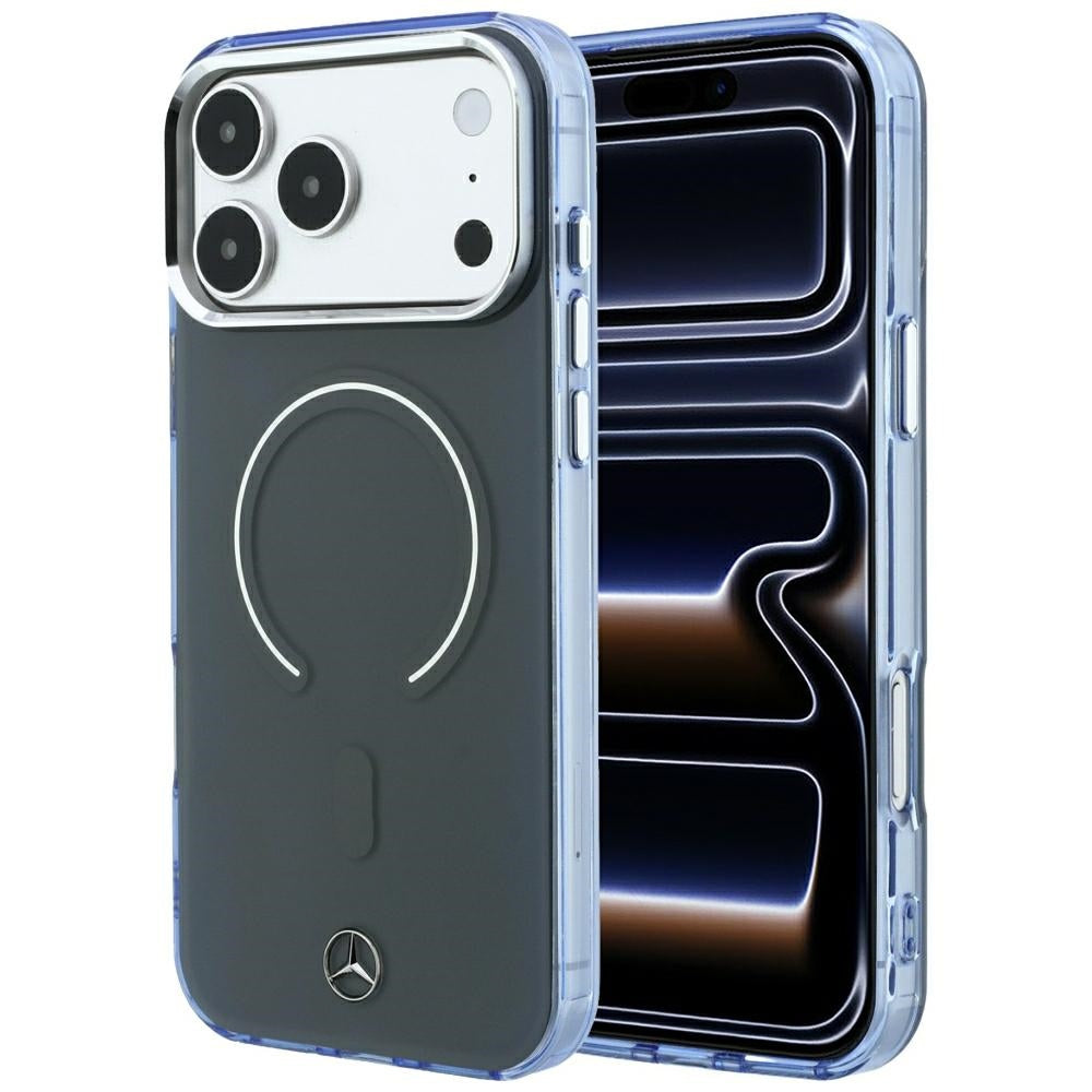 Dėklas Mercedes Double Layer Iconic Logo MagSafe skirtas iPhone 18 Pro Max / 17 Pro Max - tamsiai pilkas -- iPhone 18 Pro...