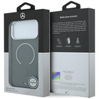 Dėklas Mercedes Double Layer Iconic Logo MagSafe skirtas iPhone 18 Pro Max / 17 Pro Max - tamsiai pilkas -- iPhone 18 Pro...