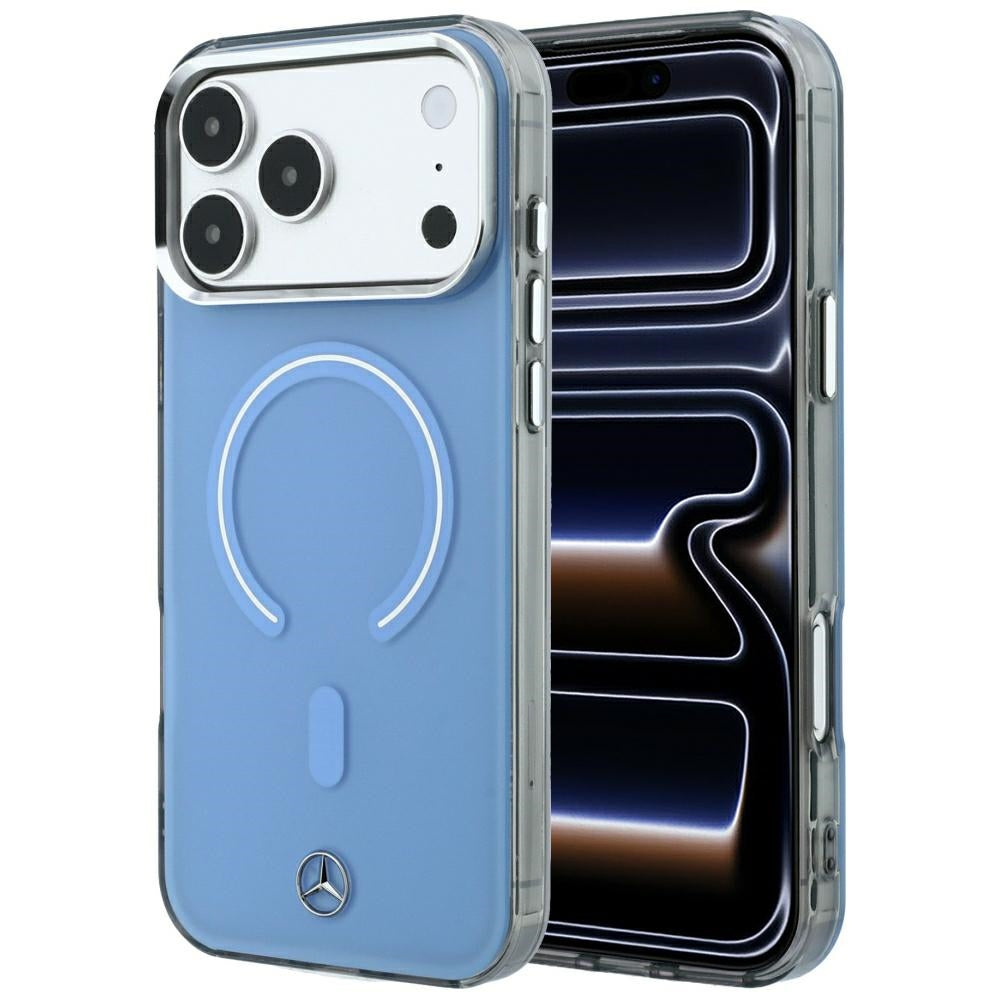 Dėklas Mercedes Double Layer Iconic Logo MagSafe skirtas iPhone 18 Pro Max / 17 Pro Max - mėlynas -- iPhone 18 Pro Max /...