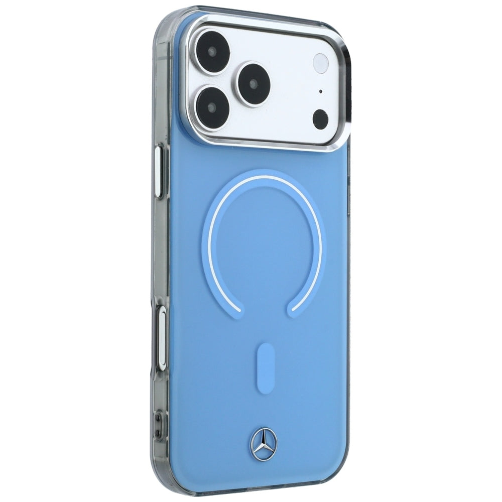 Dėklas Mercedes Double Layer Iconic Logo MagSafe skirtas iPhone 18 Pro Max / 17 Pro Max - mėlynas -- iPhone 18 Pro Max /...