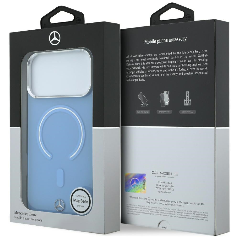 Dėklas Mercedes Double Layer Iconic Logo MagSafe skirtas iPhone 18 Pro Max / 17 Pro Max - mėlynas -- iPhone 18 Pro Max /...