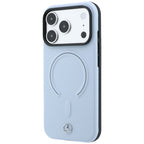 Dėklas Mercedes Leather 3D MagSafe skirtas iPhone 18 Pro / 17 Pro - mėlynas -- iPhone 18 Pro / iPhone 17 Pro