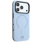 Dėklas Mercedes Leather 3D MagSafe skirtas iPhone 18 Pro / 17 Pro - mėlynas -- iPhone 18 Pro / iPhone 17 Pro