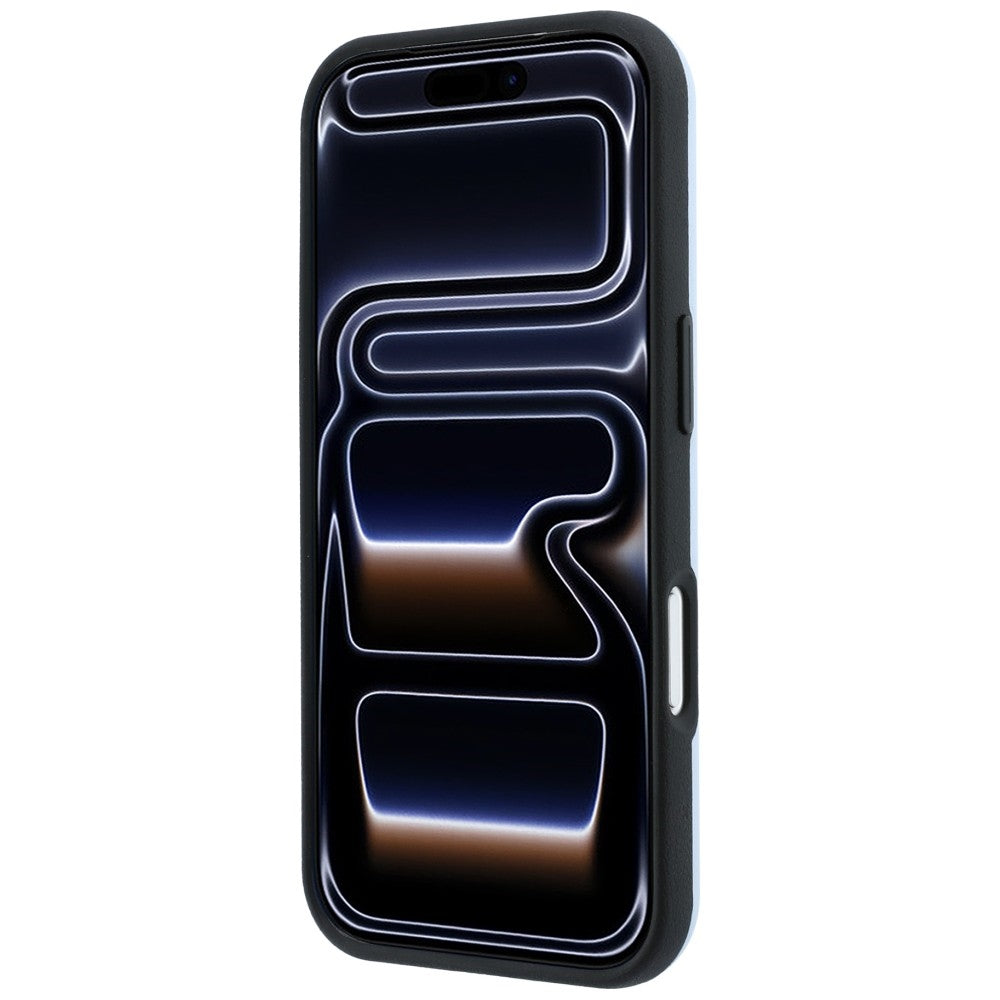 Dėklas Mercedes Leather 3D MagSafe skirtas iPhone 18 Pro / 17 Pro - mėlynas -- iPhone 18 Pro / iPhone 17 Pro