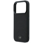 Dėklas Mercedes Leather Mesh with Bow Line MagSafe, skirtas iPhone 18 Pro Max / 17 Pro Max - Juodas -- iPhone 18 Pro Max...
