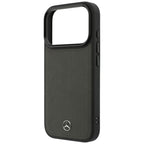 Dėklas Mercedes Leather Mesh with Bow Line MagSafe telefonui iPhone 18 Pro / 17 Pro - Tamsiai pilkas -- iPhone 18 Pro /...