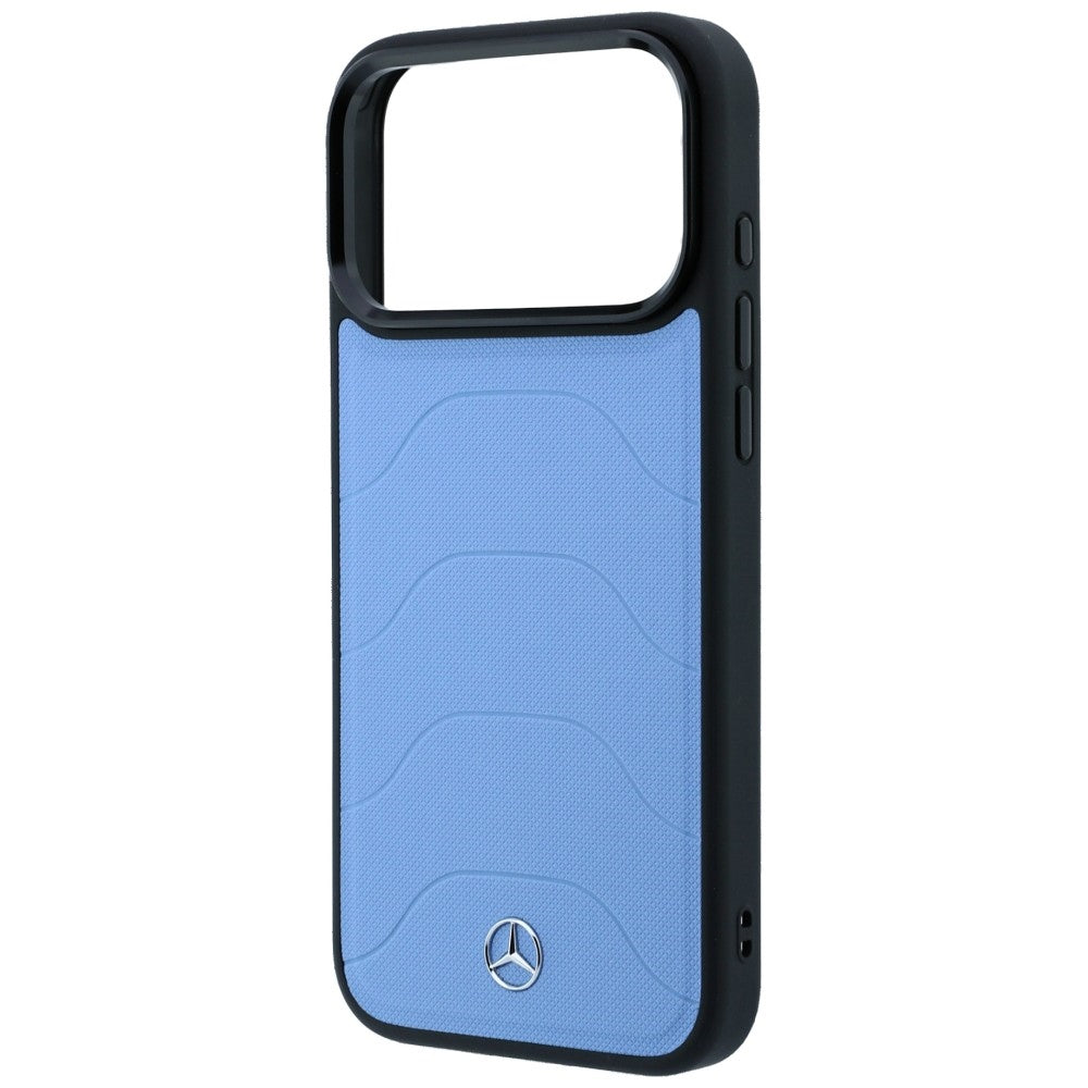 Dėklas Mercedes Leather Mesh with Bow Line MagSafe telefonui iPhone 18 Pro / 17 Pro - Mėlynas -- iPhone 18 Pro / iPhone...