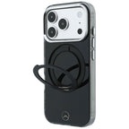 Dėklas Mercedes Ring Stand Iconic Logo MagSafe telefonui iPhone 18 Pro / 17 Pro - juodas -- iPhone 18 Pro / iPhone 17 Pro