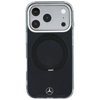 Dėklas Mercedes Ring Stand Iconic Logo MagSafe telefonui iPhone 18 Pro / 17 Pro - juodas -- iPhone 18 Pro / iPhone 17 Pro