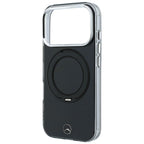 Dėklas Mercedes Ring Stand Iconic Logo MagSafe telefonui iPhone 18 Pro / 17 Pro - juodas -- iPhone 18 Pro / iPhone 17 Pro