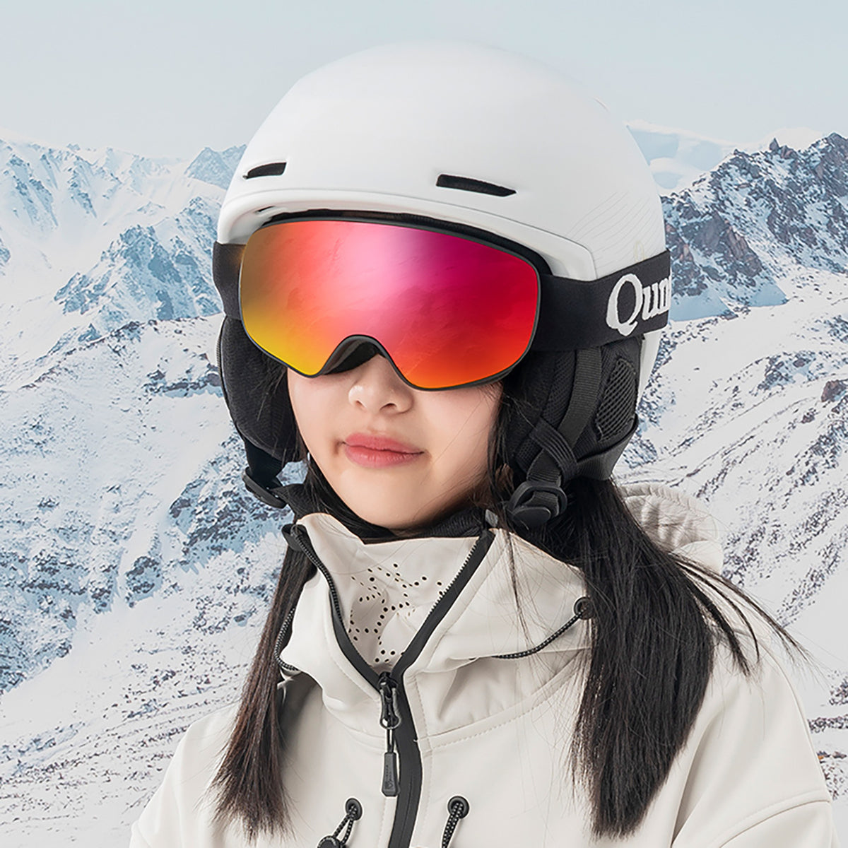Slidinėjimo akiniai vaikams Qunature Black (M/L dydis) - juodi - OUTLET -- Uncategorized