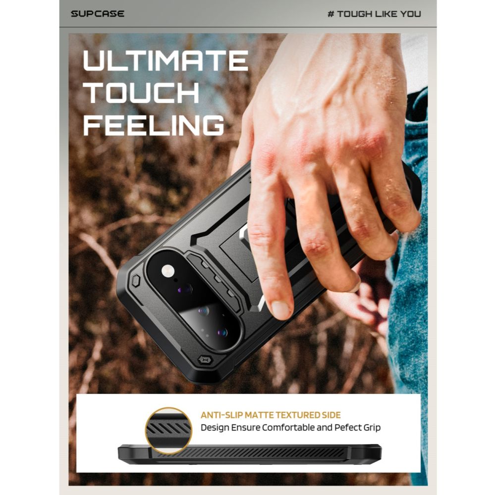 Dėklas Supcase Unicorn Beetle Pro skirtas Google Pixel 11 Pro XL - Juodas -- Google Pixel 11 Pro XL