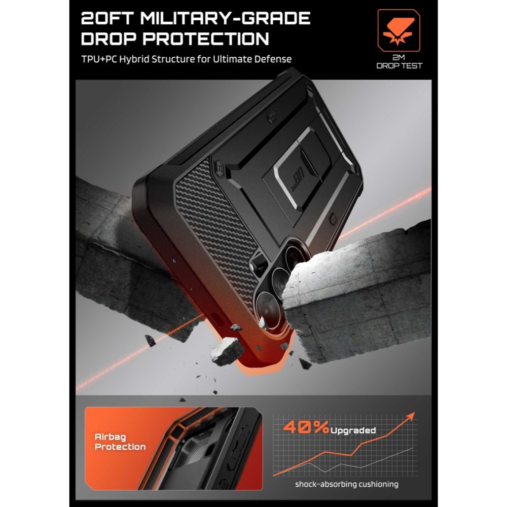 Dėklas Supcase Unicorn Beetle Pro telefonui Samsung Galaxy S26 FE - juodas -- Samsung Galaxy S26 FE