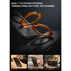 Dėklas Supcase UB Grip Mag MagSafe Aramid telefonams iPhone 18 Pro Max / 17 Pro Max - juodas ir oranžinis -- iPhone 18...