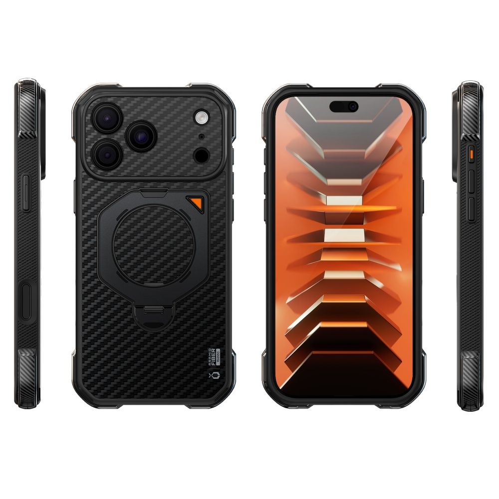 Dėklas Supcase UB Aero MagSafe Aramid telefonams iPhone 18 Pro Max / 17 Pro Max - juodas -- iPhone 18 Pro Max / iPhone 17...