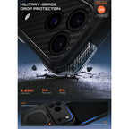 Dėklas Supcase UB Aero MagSafe Aramid telefonams iPhone 18 Pro Max / 17 Pro Max - juodas -- iPhone 18 Pro Max / iPhone 17...