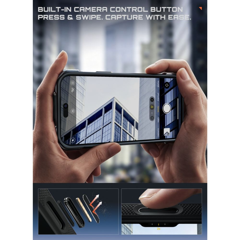Dėklas Supcase UB Aero MagSafe Aramid telefonams iPhone 18 Pro Max / 17 Pro Max - juodas -- iPhone 18 Pro Max / iPhone 17...