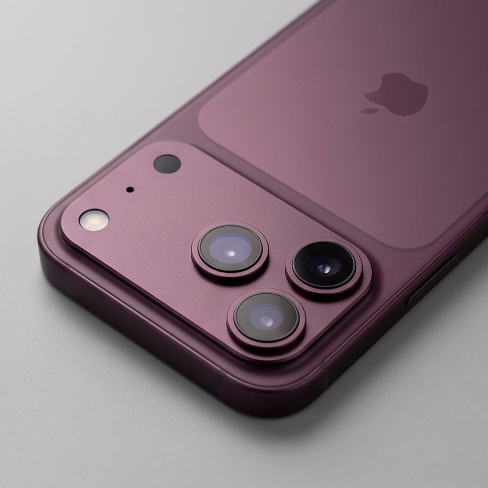 Apsauga kamerai Tech-Protect Camfull Fit+ iš grūdinto stiklo telefonui iPhone 18 Pro - bordo -- iPhone 18 Pro