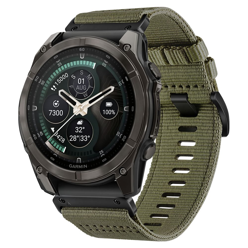 Dirželis Tech-Protect Nylon Classic laikrodžiams Garmin Fenix 5X / 5X Plus / 6X / 6X Pro / 7X / 8 / 8 Pro / 9 / 9 Pro (51...