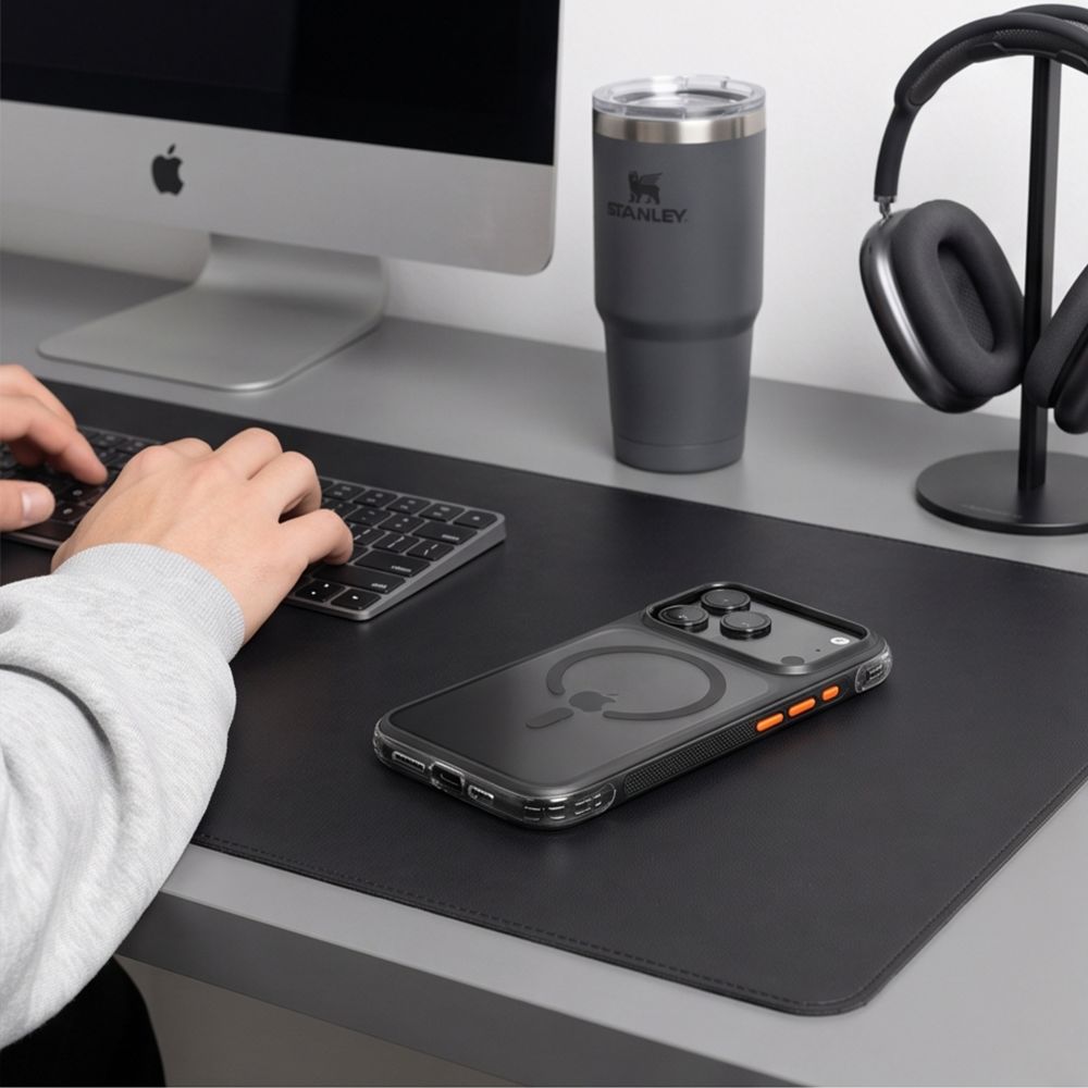 Dėklas Tech-Protect MagAir MagSafe CC skirtas iPhone 18 Pro Max / 17 Pro Max - Matinis juodas -- iPhone 18 Pro Max /...