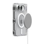 Dėklas Spigen Ultra Hybrid Pro MagSafe skirtas iPhone Duo - skaidrus ir baltas -- iPhone Duo