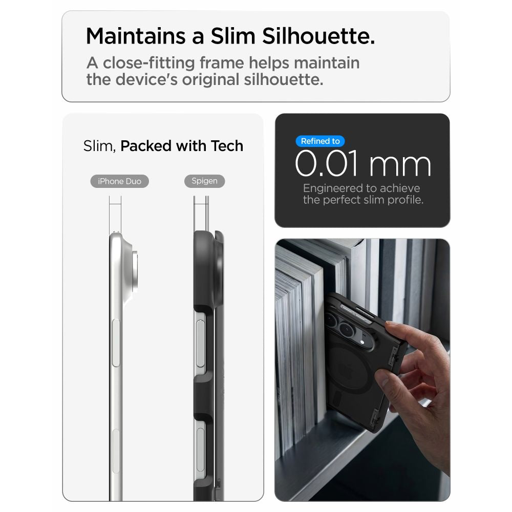 Dėklas Spigen Ultra Hybrid Pro MagSafe skirtas iPhone Duo - juodas -- iPhone Duo