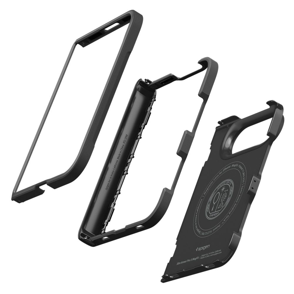 Dėklas Spigen Slim Armor Pro S MagSafe skirtas iPhone Duo - juodas -- iPhone Duo