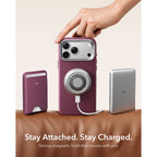 Dėklas ESR Atelier Kickstand MagSafe telefonams iPhone 18 Pro / 17 Pro - bordo -- iPhone 18 Pro / iPhone 17 Pro