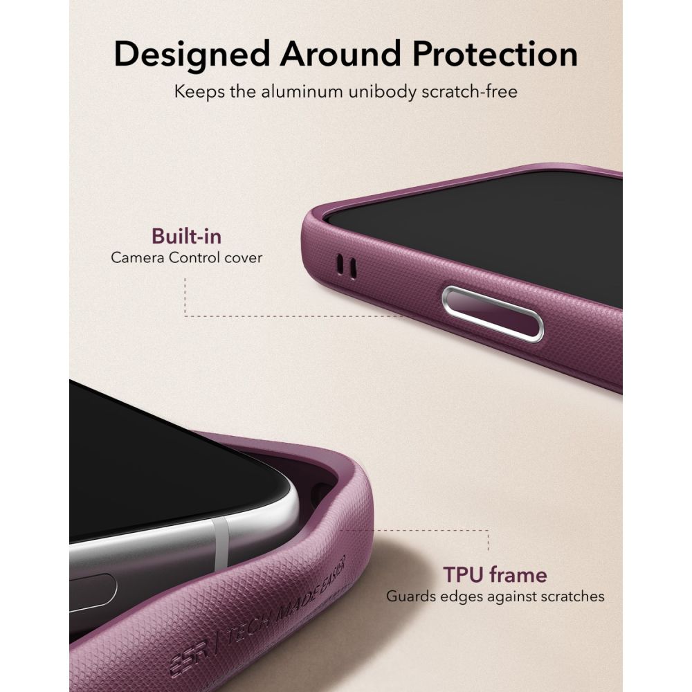 Dėklas ESR Atelier Kickstand MagSafe telefonams iPhone 18 Pro / 17 Pro - bordo -- iPhone 18 Pro / iPhone 17 Pro