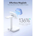 Dėklas ESR Pulse HaloLock MagSafe ausinėms Apple AirPods 4 / 5 - šviesiai mėlynas -- AirPods 4 / AirPods 5