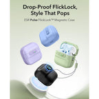 Dėklas ESR Pulse HaloLock MagSafe skirtas Apple AirPods 4 / 5 - šviesiai žalias -- AirPods 4 / AirPods 5