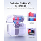 Dėklas ESR Pulse HaloLock MagSafe ausinėms Apple AirPods 4 / 5 - violetinis -- AirPods 4 / AirPods 5