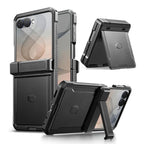 Dėklas Tech-Protect Kevlar Pro skirtas Samsung Galaxy Z Flip 8 - juodas -- Samsung Galaxy Z Flip 8