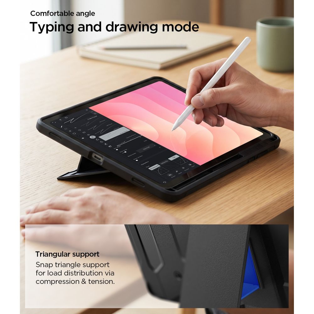 Dėklas Spigen Tough Armor Pro skirtas Samsung Galaxy Tab S12+ 12.6" - juodas -- Samsung Galaxy Tab S12+
