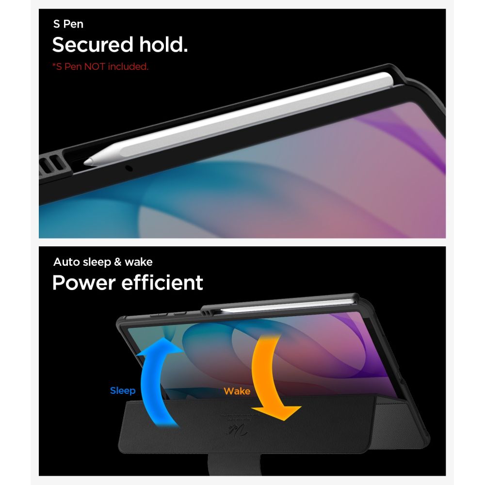 Dėklas Spigen Rugged Armor Pro skirtas Samsung Galaxy Tab S12+ 12.6" - matinis juodas -- Samsung Galaxy Tab S12+