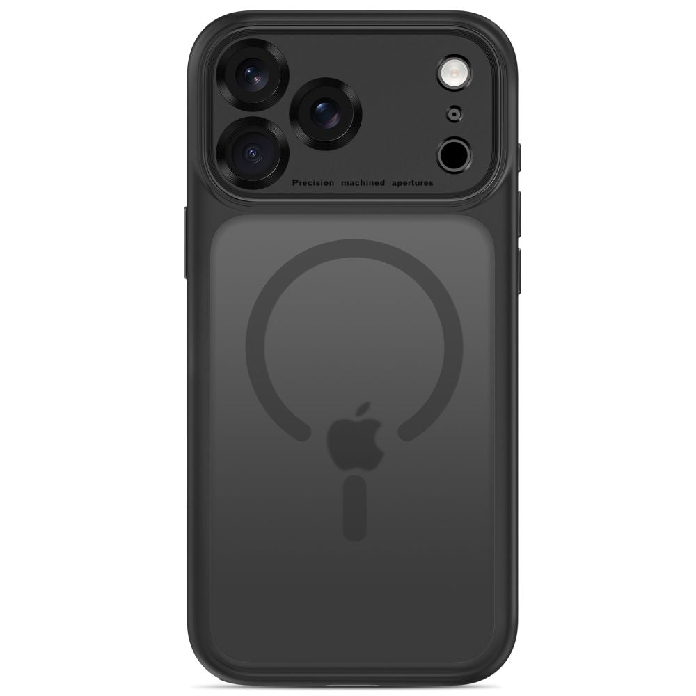 Dėklas Tech-Protect MagPeak MagSafe CC iPhone 17 Pro / 18 Pro, matinis juodas -- iPhone 17 Pro, iPhone 18 Pro