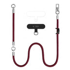 Telefono dirželių rinkinys Tech-Protect C10S Rope Crossbody & Wrist, bordo / titano spalvos -- Uncategorized
