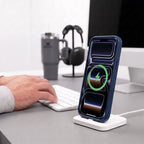 Dėklas Tech-Protect MagPeak MagSafe CC iPhone 17 Pro Max / 18 Pro Max, matinis tamsiai mėlynas -- iPhone 17 Pro Max,...