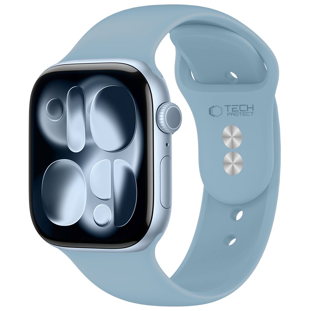 Dirželis Tech-Protect Silicone Apple Watch 8 / 9 / 10 / 11 / 12 / SE / Ultra (44 / 45 / 46 / 49 mm), džinso mėlynas --...