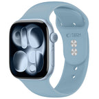 Dirželis Tech-Protect Silicone Apple Watch 8 / 9 / 10 / 11 / 12 / SE / Ultra (44 / 45 / 46 / 49 mm), džinso mėlynas --...