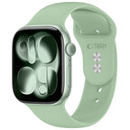 Dirželis Tech-Protect Silicone Apple Watch 8 / 9 / 10 / 11 / 12 / SE (40 / 41 / 42 mm), pistacinis -- Apple Watch 8 (41...