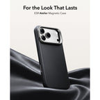Dėklas ESR Leather Kickstand MagSafe iPhone 17 Pro / 18 Pro, juodas -- iPhone 17 Pro, iPhone 18 Pro