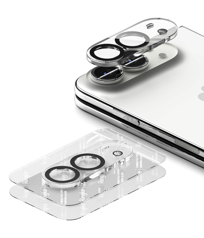 Kameros apsauginis stiklas Ringke Camera Full Cover iPhone Duo, 2 vnt., juodas -- iPhone Duo