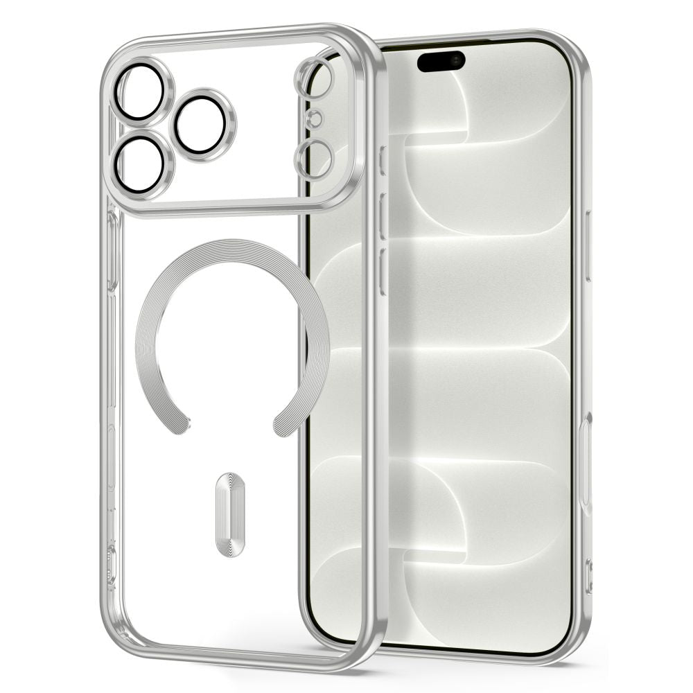 Dėklas Tech-Protect MagFlex MagSafe iPhone 17 Pro Max / 18 Pro Max, blizgus sidabrinis -- iPhone 17 Pro Max, iPhone 18...